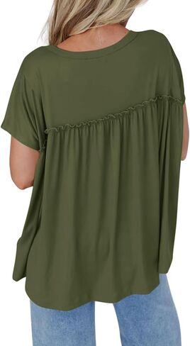 جرس Cicy Bell Women Summer Babydoll قمم مطوية in Kuwait