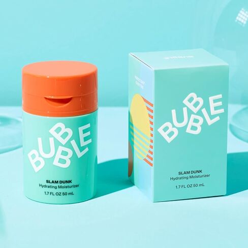 Bubble Skincare Slam Dunk Hydrating Facial Moisturizer - Natural Aloe Juice + Avocado Oil for Skin Hydration and Blue Light Protection - Daily Face Moisturizer for Sensitive Skin (50ml) in Saudi Arabia