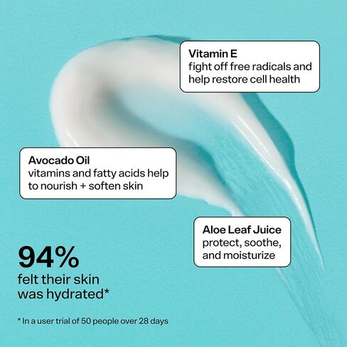 Bubble Skincare Slam Dunk Hydrating Facial Moisturizer - Natural Aloe Juice + Avocado Oil for Skin Hydration and Blue Light Protection - Daily Face Moisturizer for Sensitive Skin (50ml) in Saudi Arabia
