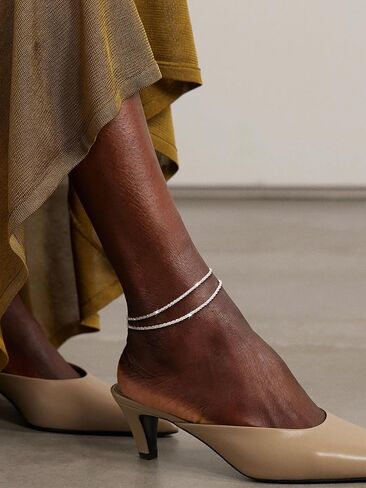 أساور الذهب في الكاحل للنساء ، طيلة مقاومة للماء 14K من الذهب المقاوم للماء بطبقات طبقات للنساء هدية مجوهرات عصرية لذيذة غير تشويه in Kuwait