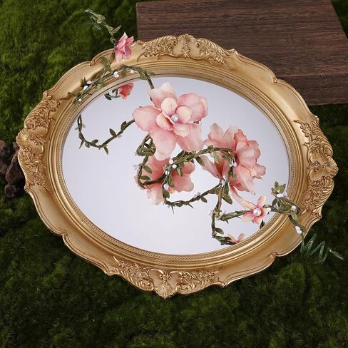 FRESHME Renaissance Fairy Flower Arm Wrap - 1 PC Elf Arm Cuff Bracelet with Pink Flowers Woodland Forest Mother Nature Costume Poison Ivy Costume Fantasy Renfaire Cosplay Prom Dress Up Accessories for Women in Kuwait