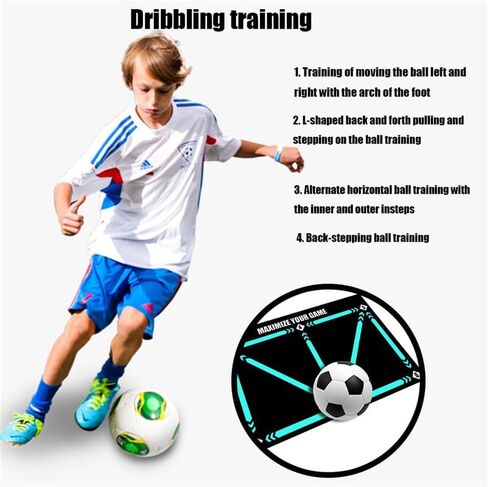 AllStyle By Patel Soccer Football Footstep Training Mat – Non-Slip, Silent, Improves Speed, Strength & Coordination for All Ages & Levels (Classic Edition) in Saudi Arabia