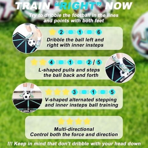 AllStyle By Patel Soccer Football Footstep Training Mat – Non-Slip, Silent, Improves Speed, Strength & Coordination for All Ages & Levels (Classic Edition) in Saudi Arabia