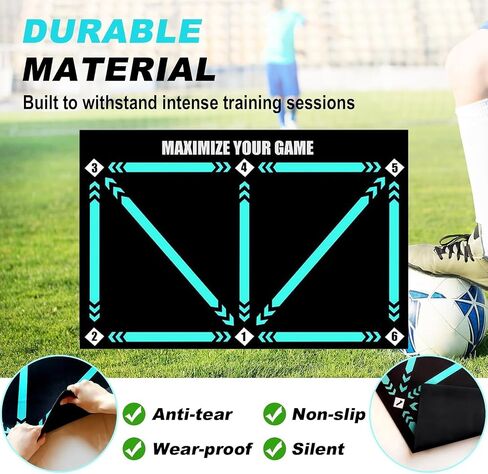 AllStyle By Patel Soccer Football Footstep Training Mat – Non-Slip, Silent, Improves Speed, Strength & Coordination for All Ages & Levels (Classic Edition) in Saudi Arabia