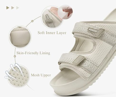 صندل Kuailu Mens غير الرسمي مع قوس العظام المريح Summer Beach Walking Shoes Slides Slies on Idoor Outdoor Outdoor in Saudi Arabia