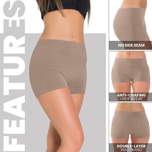 Love My Fashions® Boy Shorts Underwear for Women Anti Chafing Boxer Shorts Ladies Boxer Briefs Biker Short Boyshorts 3-Pack in Saudi Arabia