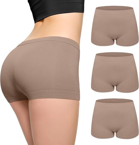 Love My Fashions® Boy Shorts Underwear for Women Anti Chafing Boxer Shorts Ladies Boxer Briefs Biker Short Boyshorts 3-Pack in Saudi Arabia
