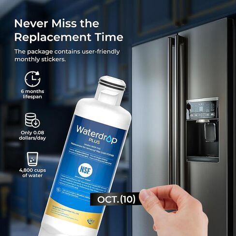 Waterdrop DA97-17376B Replacement for Samsung HAF-QIN/EXP, Refrigerator Water Filter, 4 Filters in Saudi Arabia