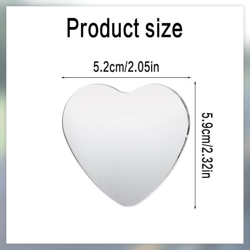 4 Pcs Heart Blind Spot Mirror, Adjustabe Angle Removable Convex Rearview Mirrors, Universal Fit Stick-On Car Side Mirrors Blindspot Heart Shaped Blind Spot Mirror for Cars SUVs Trucks-Cars Accessories in Saudi Arabia
