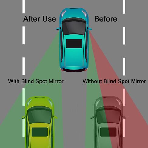 4 Pcs Heart Blind Spot Mirror, Adjustabe Angle Removable Convex Rearview Mirrors, Universal Fit Stick-On Car Side Mirrors Blindspot Heart Shaped Blind Spot Mirror for Cars SUVs Trucks-Cars Accessories in Saudi Arabia