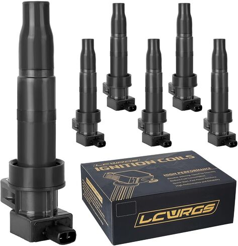 6PCS Coil Packs for Hyundai Santa Fe Genesis Coupe Sonata Veracruz Azera Kia Sedona Sorento 2007 2008 2009 2010 2011 2012 2013 2014 2015 Ignition Coils 3.8 3.5 3.3 Replaces UF546 in Saudi Arabia