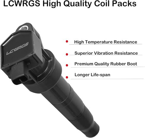 6PCS Coil Packs for Hyundai Santa Fe Genesis Coupe Sonata Veracruz Azera Kia Sedona Sorento 2007 2008 2009 2010 2011 2012 2013 2014 2015 Ignition Coils 3.8 3.5 3.3 Replaces UF546 in Saudi Arabia
