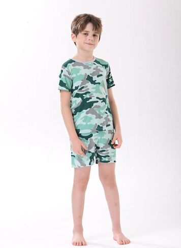 Bow Dream Rayon Bamboo Toddler Boys Outfits Baby Boy Clothing Sets Short Sleeve T-Shirt and Shorts in Saudi Arabia