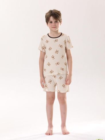 Bow Dream Rayon Bamboo Toddler Boys Outfits Baby Boy Clothing Sets Short Sleeve T-Shirt and Shorts in Saudi Arabia