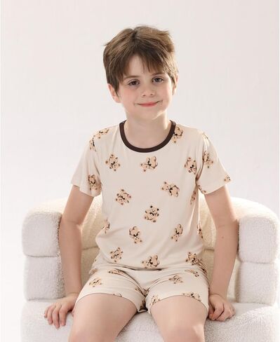 Bow Dream Rayon Bamboo Toddler Boys Outfits Baby Boy Clothing Sets Short Sleeve T-Shirt and Shorts in Saudi Arabia