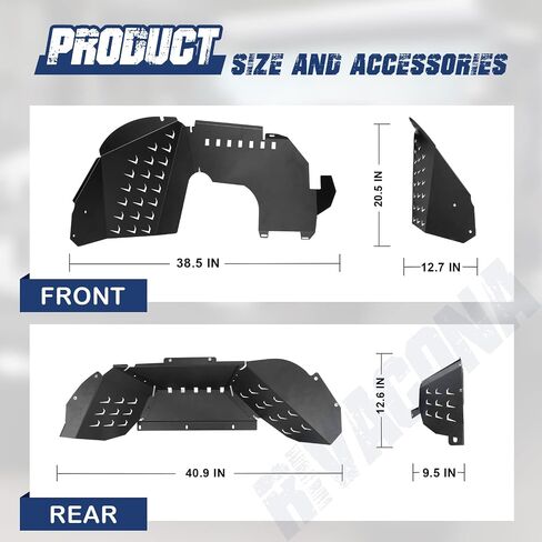 Fender Flares For Jeep 2007-2018 Wrangler JK JKU 2/4-Doors, Hawkley Offroad Steel Fender Flares with LED DRL Light & Sequential Turn Signal Lights for 07-18 Wrangler JK Replacement Accessories in Saudi Arabia