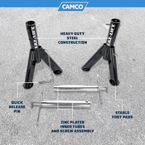 Eaz-Lift Camco Telescopic RV Jack, Set of 2 - Adjusts from 16-inches to 30-inches - Featues a 6,000 lb. Load Capacity (48864) in Kuwait