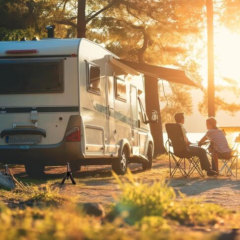 Eaz-Lift Camco Telescopic RV Jack, Set of 2 - Adjusts from 16-inches to 30-inches - Featues a 6,000 lb. Load Capacity (48864) in Kuwait