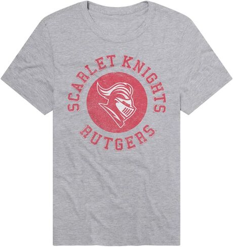 Rutgers University Classic Retro Stamp Logo Unisex Adult Heather Slim Fit T Shirt in Saudi Arabia