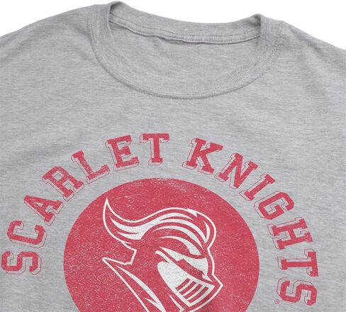 Rutgers University Classic Retro Stamp Logo Unisex Adult Heather Slim Fit T Shirt in Saudi Arabia