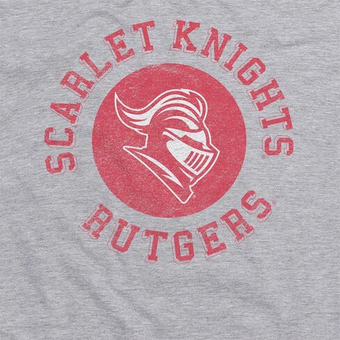 Rutgers University Classic Retro Stamp Logo Unisex Adult Heather Slim Fit T Shirt in Saudi Arabia