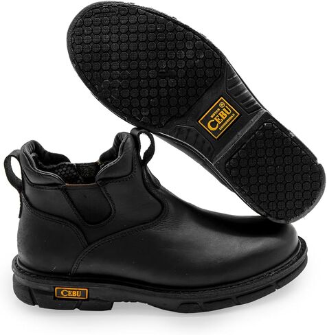 CEBU Men's Botin Grip Soft Toe Non Slip 6" Slip On Work Boots in Kuwait