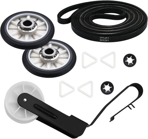 AMI PARTS 341241& 691366 Dryer Belt and Pulley Kit Fits AP2946843, W10131364 Compatible with Whirlpool, Kenmore in Saudi Arabia
