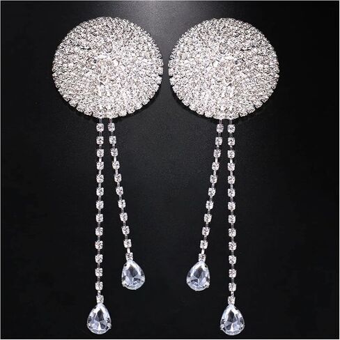 Rhinestone Body Jewelry Festival Nipple Stickers Crystal Breast Cover Chest Stickers Accessories Jewelry for Women in Saudi Arabia