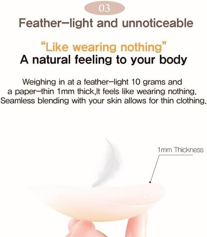 AIRJELLY Nipple Cover - Sticky Adhesive Silicone Nipple Pasties - Reusable Pasty Nipple Covers for Women with Travel Box Cream in Saudi Arabia