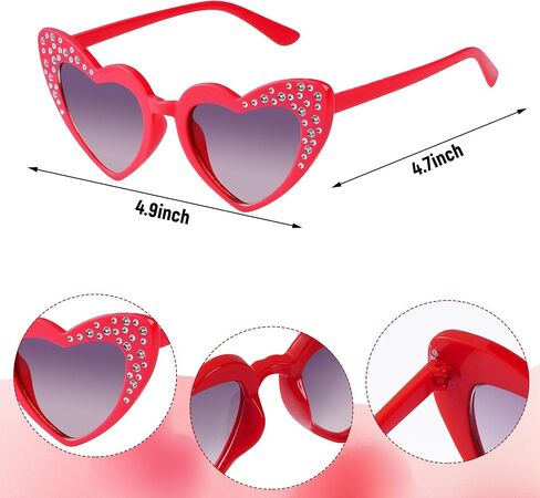 Yookat 6 Pairs of Kids Heart Shaped Sunglasses Heart Sun Glasses for Party Beach Outdoor in Saudi Arabia