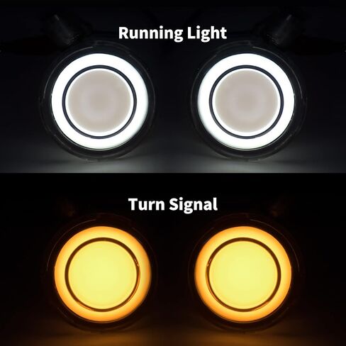 HDBUBALUS دراجة نارية للدراجة الأمامية إشارات 1157 LED BULLET RUND LIGHT FOR HARLEY TOURING ROAD KING GLIDE in Saudi Arabia