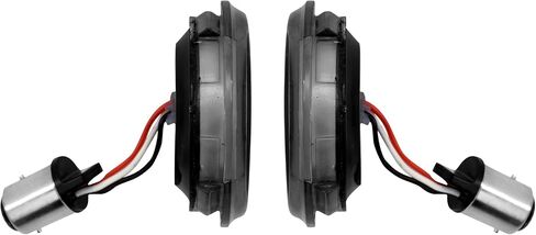 HDBUBALUS دراجة نارية للدراجة الأمامية إشارات 1157 LED BULLET RUND LIGHT FOR HARLEY TOURING ROAD KING GLIDE in Saudi Arabia