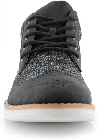 Polar Fox Mens Colbert MPX506059 Wingtip Memory Foam Mid-Top Sneaker Knitted Perforated Casual Chukka Boots in Kuwait