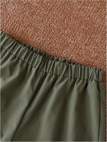Boy's 2 Piece Outfits Color Block Button Down Shirts and Solid Track Shorts in Saudi Arabia
