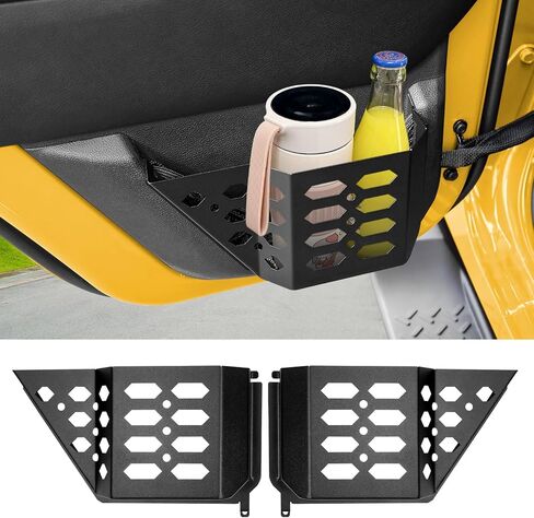 Metal Front & Rear Door Storage Box Pockets for 2007-2018 Jeep Wrangler JK JKU Sturdy Door Side Insert Molle Panels Organizer for 07-18 Wrangler JK JKU 4 Door Interior Accessories 4PCS in Saudi Arabia
