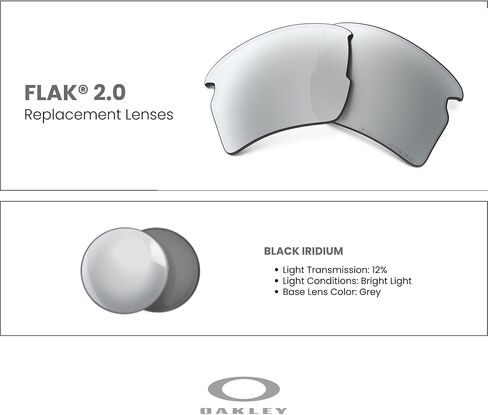 Oakley Original Flak 2.0 XL OO9188 Black Iridium Polarized REPLACEMENT Lenses +BUNDLE Microfiber Cloth Bag in Saudi Arabia