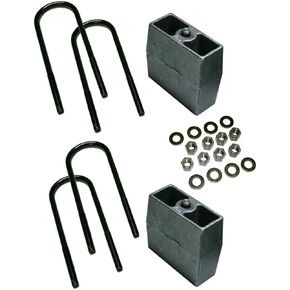Superlift 5" Block Kit for Ford F-250/F-350 | Rear Lift Blocks, U-Bolts, & Hardware | 9359 | Fits 1999-2010 Ford F-250 / F-350 Super Duty 4WD with 3 7/8 AxleTube with Top Mounted Overload Leaf