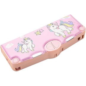 Cute Cartoon Dinosaur Pencil Case for Girls,Pop Up Multifunctional Pencil Box with Sharpener,Schedule,School Supplies,Kids Pencil Pouch with Compartments