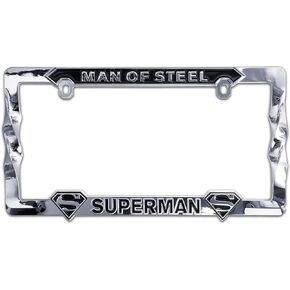 Superman Man of Steel 3D Metal License Plate Frame