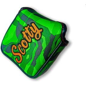 Magnetic Scotty Blade or Mallet Golf Putter Head Cover - Zebra Camo - Gift For Men