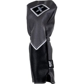 IZZO Golf Premium Fairway Wood Headcover Gray/Black - Durable PU Leather Golf Fairway Wood Headcover
