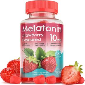Next Gen U Melatonin Gummies 10 mg Supplement, Strawberry Flavored, 120 Vegan Gummies