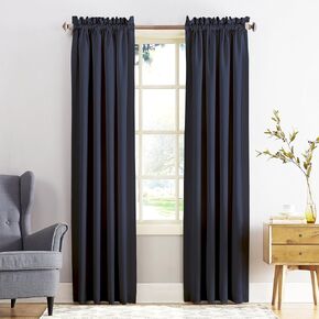 Sun Zero Barrow Energy Efficient Rod Pocket Curtain Panel Pair