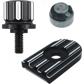 Stainless Seat Bolt +Nut + Screw Mount Knob Cover Compatible for Harley Davidson Sportster Softail Touring Dyna 1996-2021 (Claw shape)