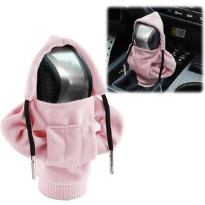 alpmosn Car Gear Shift Cover Fashionable Sweater Desgin, Automative Shift Knob Cover Cute Hoodie Design for Car Gear Shifter Soft Gear Stick Cover Car Interior Accessories(Black)