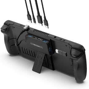 9-in-1 Steam Deck Docking Station for Steam Deck/Rog Ally/Switch/Legion Go Dual Cooling Fans 4K@60Hz,6 USB Ports,1000Mbps,Type C 100W PD 40Gbps Adapter
