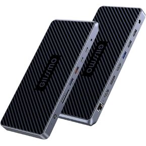 محطة إرساء USB C شاشة ثلاثية، محطة إرساء GIISSMO 15IN1 MacBook Pro لـ M1/M2، Mac، Windows، محطة إرساء الكمبيوتر المحمول شاشة مزدوجة مع HDMI*3، RJ45، 10 جيجابت في الثانية USB*4، PD، USB 3.0 * 3، سائق in Kuwait