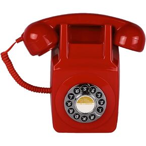 Wall Telephone, Corded Landline Phone for Home, Wall Mounted Retro Telephone, 1960s Old Fashion Antique Phones, Single Line Analog Trimline Phone with Loud Ringer for Seniors (Green)