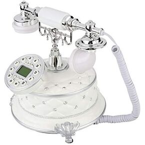 Retro Antique Telephone, FSK/DTMF Dual System Classic Digital Vintage Landline Telephone with Incoming Call Display & One-Touch Redial Function for Home Office Hotel Gallery