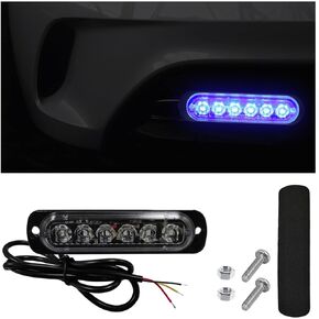 2 PCS LED Emergency Strobe Lights, 6 LED High Brightness Surface Mount Warning Flashing Lights, Universal Vehicle Waterproof Hazard Warning Strobe Lights for Car SUV Truck (Green)